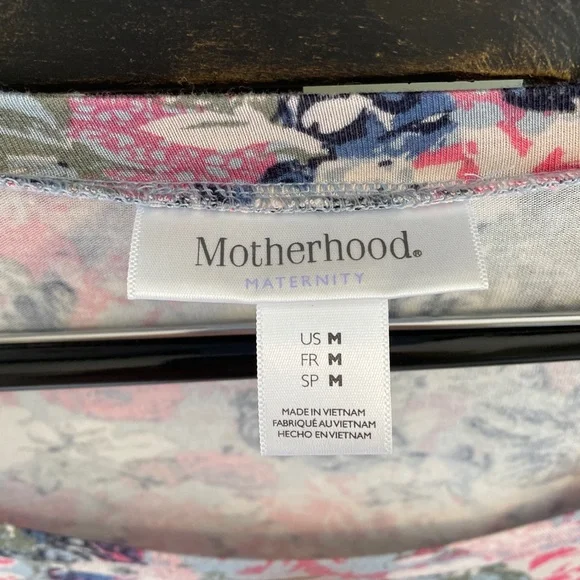 SOLD Motherhood Maternity Flowered fitted Dress Medium - Picture 5 of 8